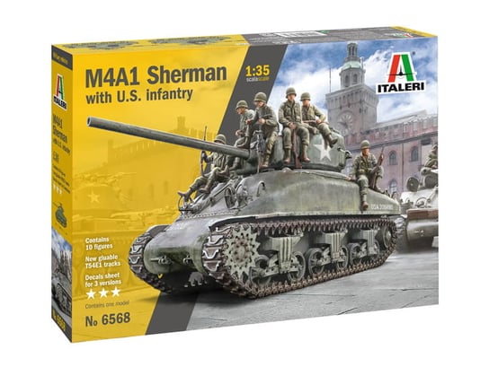 Italeri 6568 1:35 M4A1 Sherman With U.S. Infantry Italeri