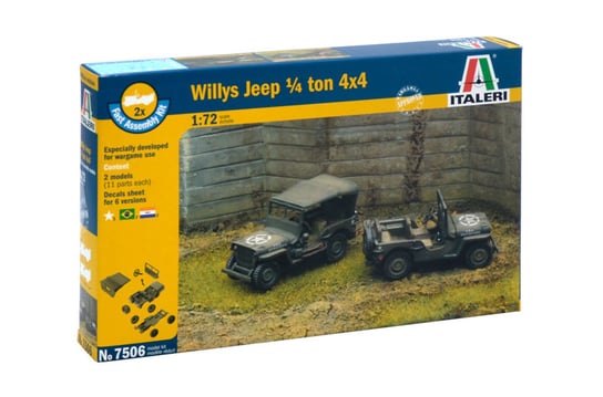 Italeri, Jeep Willys MB 1/4-ton 4x4 x2, dwa Italeri, Modele, Model do sklejania, 8+ Italeri