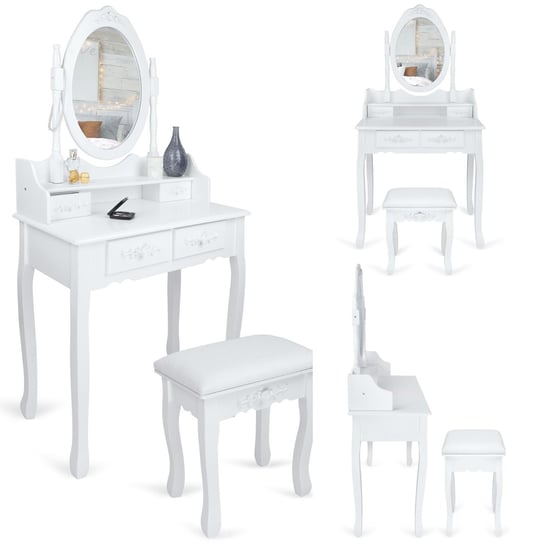 Italform Toaletka kosmetyczna z lustrem ITALFORM REGINA (biała) Italform