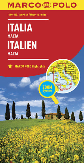 Italia, Malta. Mapa 1:800 000 MairDuMont