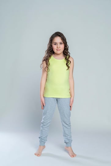 Italian Fashion Koszulka dziewczęca TOLA szerokie ramiączko limonka - 10 Italian Fashion