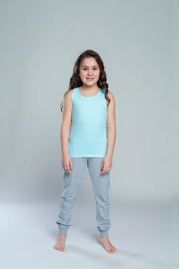 Italian Fashion Koszulka dziewczęca TOLA szerokie ramiączko pistacja - 12 Italian Fashion