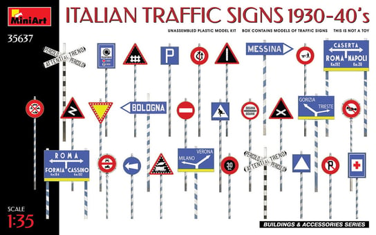 Italian Traffic Signs 1930-40s 1:35 Mini Art 35637 MiniArt