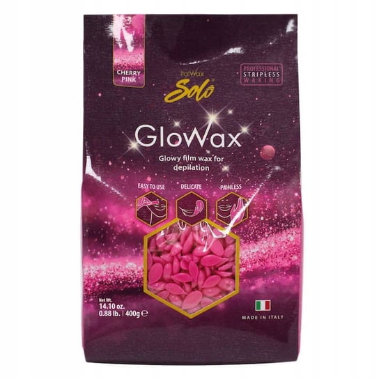 Italwax, Glowax, Wiśniowy róż wosk do depilacji twarzy 400g ItalWax
