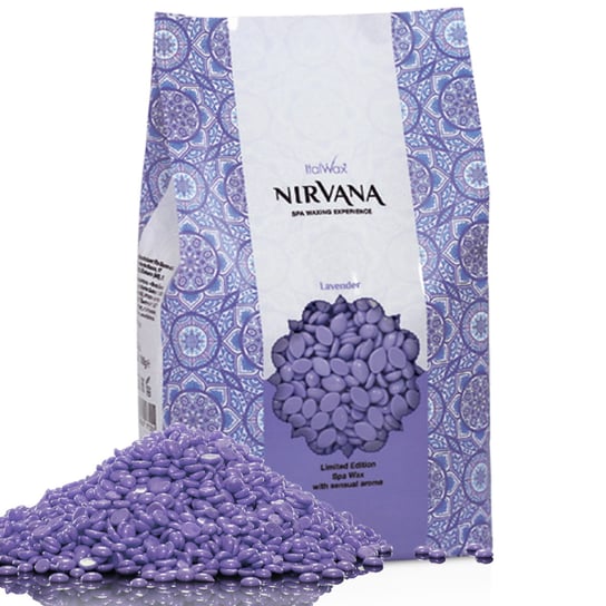 ItalWax, Nirvana Film Wax Lavender, Premium SPA Wosk twardy w granulkach do depilacji bezpaskowej niskotemperaturowy, 500g ItalWax