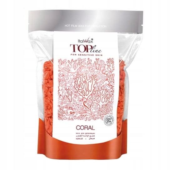 ItalWax, Top Formula Coral Film Wax, Hipoalergiczny Niskotemperaturowy Wosk koral do skóry wrażliwej do Depilacji Bezpaskowej, 250 gram ItalWax