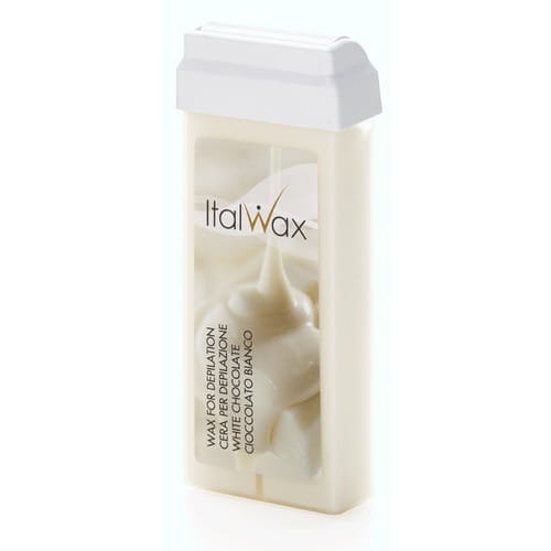 ItalWax White Chocolate - aromatyczny wosk z dwutlenkiem tytanu do depilacji w rolce 100ml ItalWax