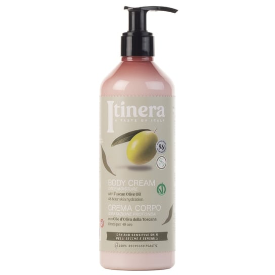 Itinera, Nawilżający balsam do ciała dla skóry suchej i wrażliwej z toskańską oliwą z oliwek, 96% naturalnych składników, 2x370 ml sarcia.eu