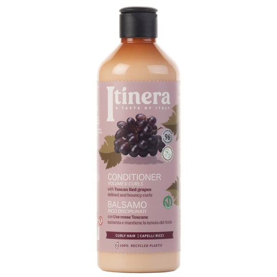 Itinera, Odżywka do włosów kręconych z toskańskimi czerwonymi winogronami, 96% naturalnych składników, 4x370 ml sarcia.eu