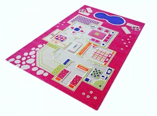 IVI Carpets, Dywan dziecięcy, 3D, Domek dla lalek, Różowy, 160x230 cm IVI Carpets