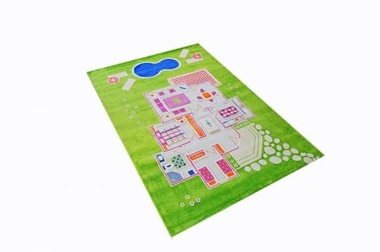 IVI Carpets, Dywan dziecięcy, 3D, Domek dla lalek, Zielony, 134x200 cm IVI Carpets