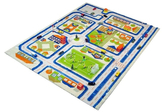 IVI Carpets, Dywan dziecięcy, 3D, Miasto Zabaw, Niebieski, 134x180 cm IVI Carpets