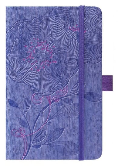Ivory, Notes A6, Duży kwiat, 192 strony, fioletowy Lediberg
