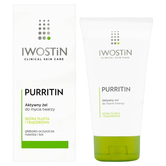 Iwostin, Purritin, aktywny żel do mycia twarzy, 150 ml Iwostin