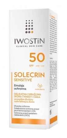 Iwostin Solecrin, Emulsja ochronna dla skóry delikatnej i wrażliwej SPF50, 100 ml Iwostin
