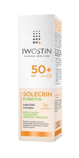 Iwostin, Solecrin Purritin, Lekki fluid matujący SPF50+, 40 ml Iwostin