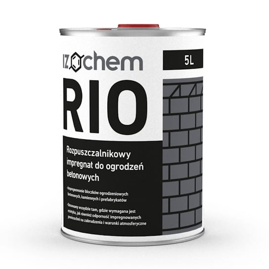 Izochem RIO Rozpuszczalnikowy impregnat do ogrodzeń betonowych 5 L IZOCHEM