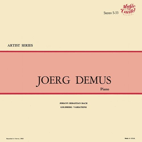J.S. Bach: Goldberg Variations (1953) Jörg Demus