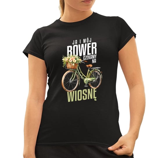 Ja i mój rower czekamy na wiosnę - damska koszulka na prezent Koszulkowy