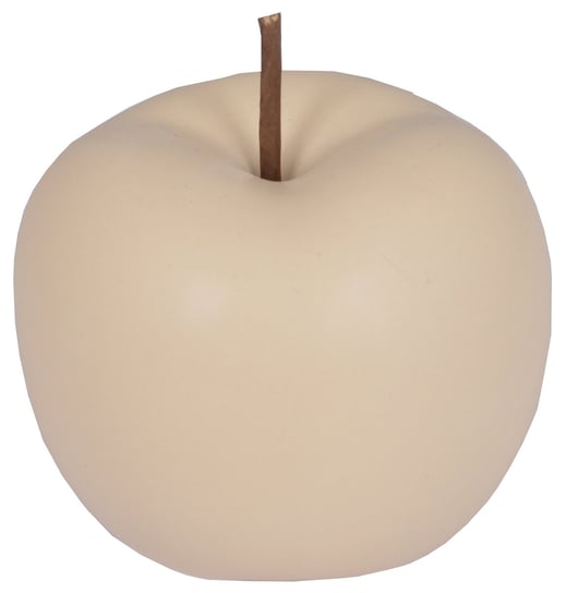 Jabłko ceramiczne duże, beżowe matowe, 11,5x11,5x14 cm Ewax