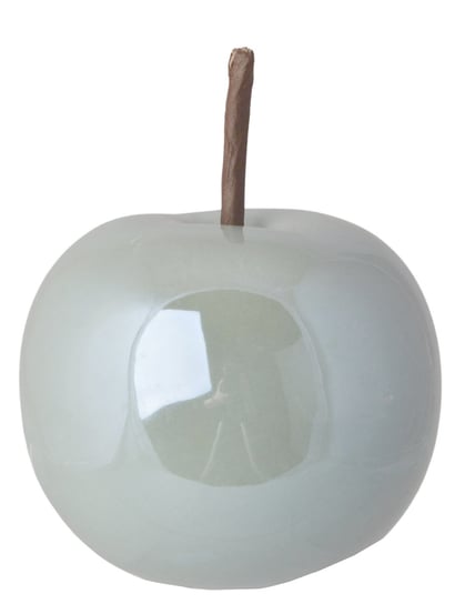Jabłko ceramiczne, zielone perłowe, 8 cm Ewax