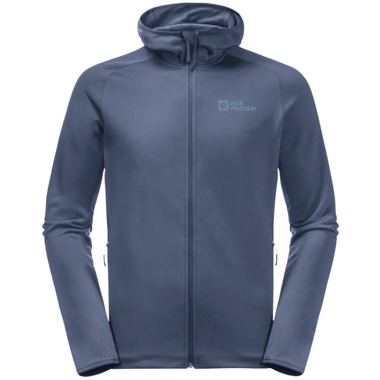 Jack Wolfskin Baiselberg Hooded FZ M 1710541-1292, Mężczyzna, Bluza, Niebieski Jack Wolfskin