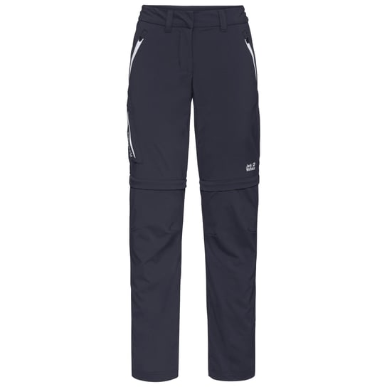 Jack Wolfskin Overland Zip Away Pants W 1506133-1388, Kobieta, Spodnie, Granatowy Jack Wolfskin