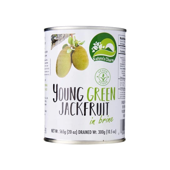 Jackfruit Młody Zielony w Zalewie (Młode Owoce Drzewa Bohenkowego / Chlebowca)  "Young Green Jackfruit in Brine" 565g Nature's Charm Inna marka