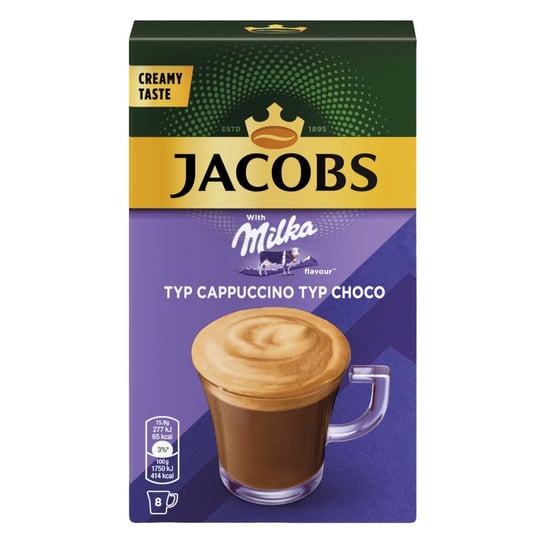 Jacobs, kawa rozpuszczalna Cappuccino Choco Milka w saszetkach, 8 sztuk Jacobs