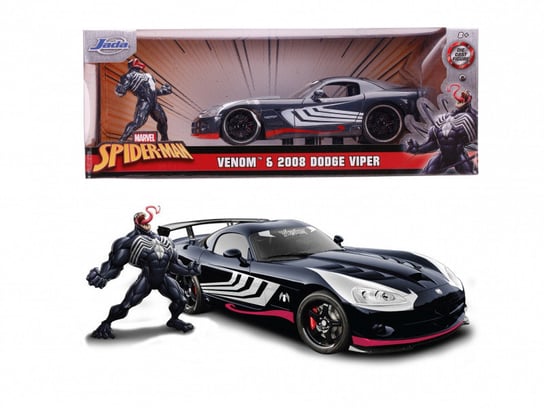 Jada, Spider Man, pojazd z figurką Marvel Venom 2008 Dodge Viper 1:24 Jada