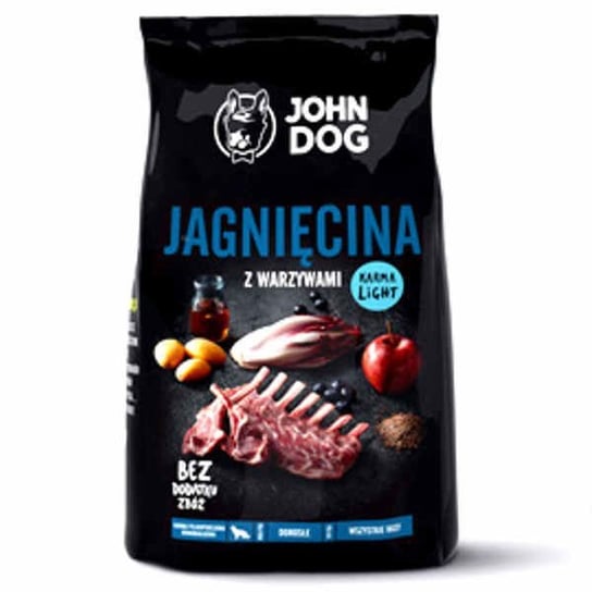 Jagnięcina z warzywami dla psa JOHN DOG Light, 12 kg John Dog