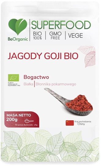 Jagody Goji BIO BeOrganic 200 g BeOrganic