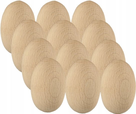 Jajko drewniane 10 szt. - zestaw dziesięciu uroczych jajek drewnianych Woodcarver