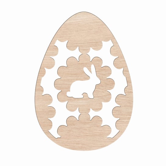 Jajko drewniane sklejka zawieszka królik 10x7 cm D46 Inny producent