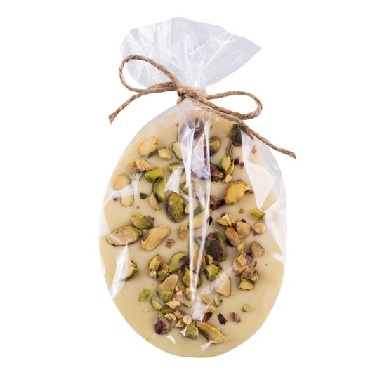 Jajko Wielkanocne biała czekolada z pistacjami ŁYSOŃ