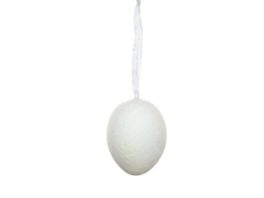 Jajko wielkanocne flokowane ecru - 6 cm - 4 szt. TG