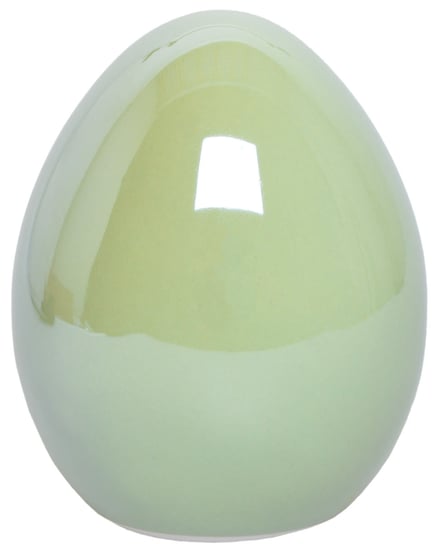 Jajko zielone, perłowe, 13,5x13,5x17cm Ewax