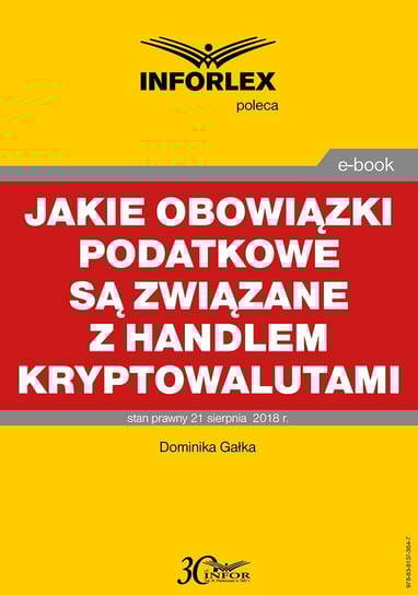 Jakie obowiązki podatkowe są związane z handlem kryptowalutami - ebook PDF Gałka Dominika