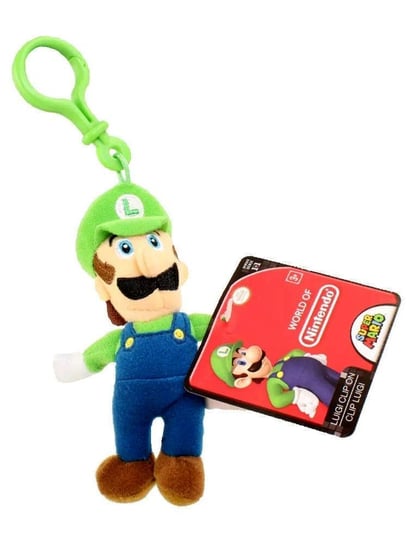 Jakks 72563  Super Mario brelok pluszowy Luigi Mario