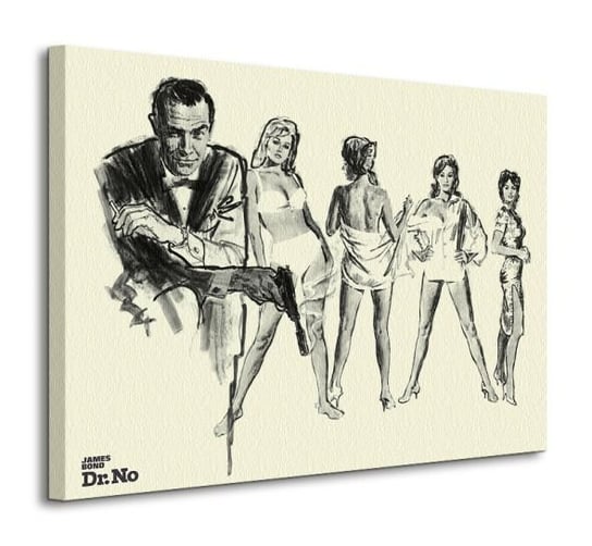 James Bond Dr. No - Sketch - obraz na płótnie James Bond