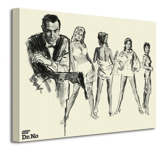 James Bond Dr. No - Sketch - obraz na płótnie James Bond