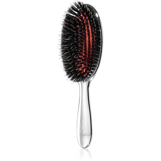 Janeke Chromium Line Air-Cushioned Brush with Bristles and Nylon Reinforcement owalna szczotka do włosów 22 x 7 cm JANEKE