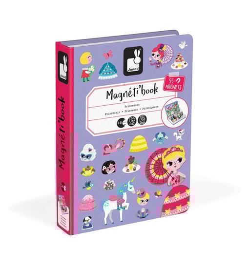 Janod, układanka magnetyczna Magnetibook - Księżniczki Janod