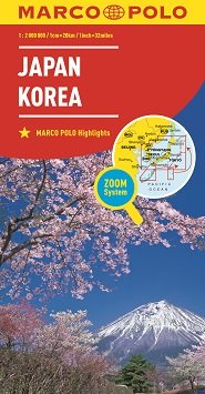 Japonia, Korea. Mapa 1:2000000 Marco Polo