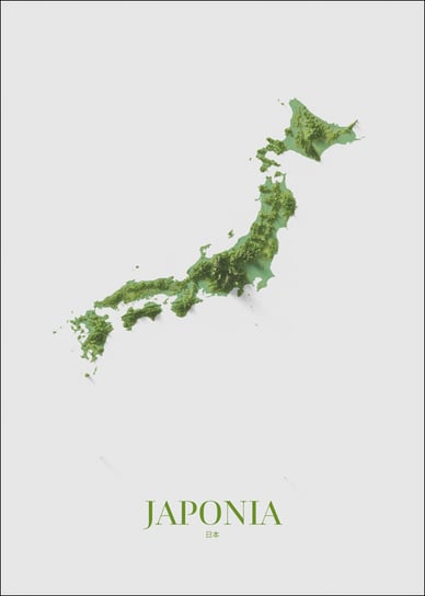 Japonia, mapa - plakat 30x40 cm Galeria Plakatu