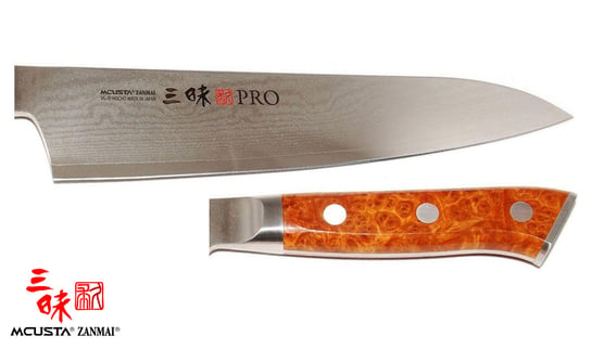 Japoński nóż kuchenny ze stali damasceńskiej GYUTO 180 mm Mcusta Zanmai