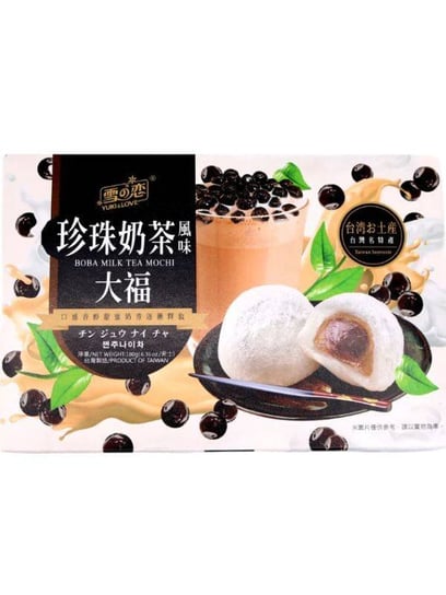 Japońskie Mochi Ryżowe Ciastka Z Nadzieniem Bubble Milk Tea Boba Kuchnia Azjatycka Yuki&Love 180G Yuki & Love