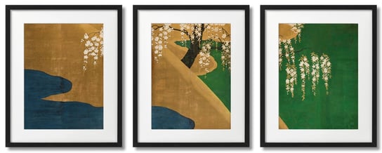 Japońskie obrazy MUSZTARDOWY I ZIELONY JAPANDI DEKORAMA