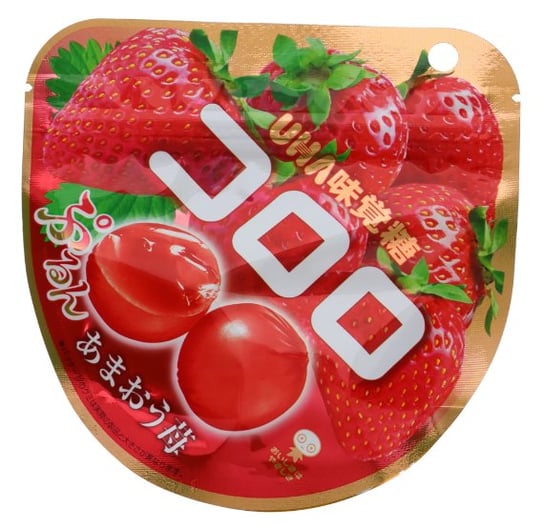 Japońskie żelki truskawkowe UHA Kororo Strawberry Glico