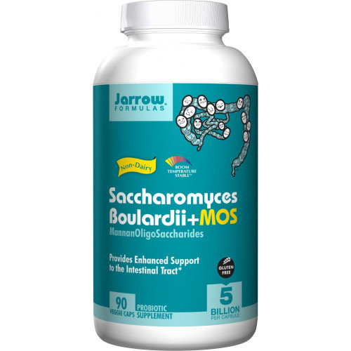 Jarrow Formulas Saccharomyces Boulardii + MOS Suplement diety, 90 kaps. wegańskich Jarrow Formulas